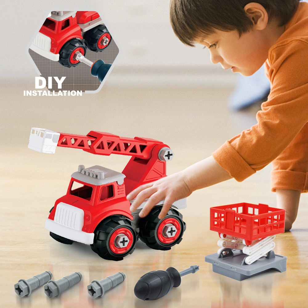 Rescue Fire Truck Building Set - Toddler Construction Play & Learning Toy!